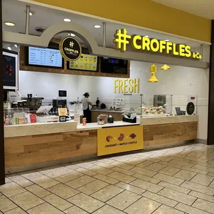 the counter of a fast food restaurant
