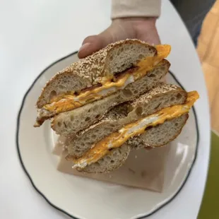 Bacon, Egg &amp; Cheese on a Sesame Bagel