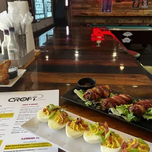 Amarillo eggs and deviled eggs