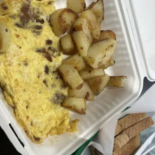 Bacon and cheese omelet