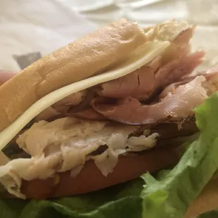 Hubby got the Columbia  sub, which is ham with a little bit of a kick with peppers. So good! Gone in 5 minutes!