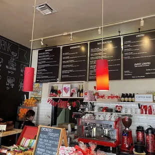 menus on the wall