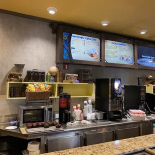 a view of the counter area