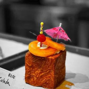 Pina Colada Cube Croissant | IG: whaevaeats