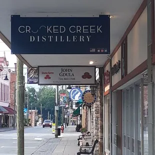 the entrance to the building