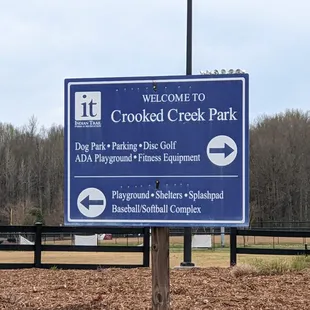 Which is where at Crooked Creek Park, Indian Trail