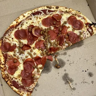 Pepperoni and sausage