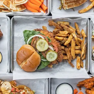 a variety of food items