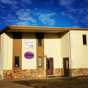 the front of the building