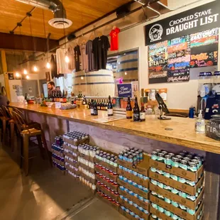 View of bar from entrance inside