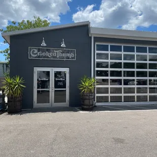 the front of the building