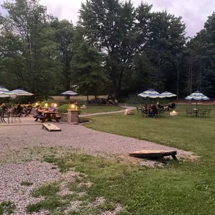Brewery Backyard view at Crooked Tongue