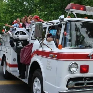 Cici on the Fire Engine Ride