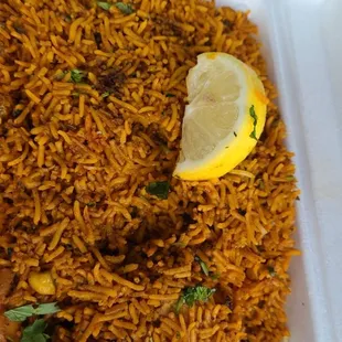 The worst chicken biryani. Rice and chicken both stale for $16