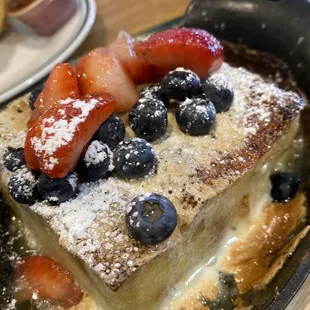 Bread pudding was so good.