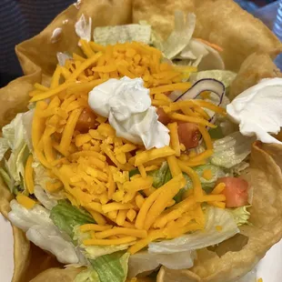 Taco salad was really good.