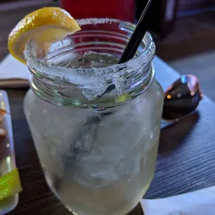 Blueberry Lemonade - pretty good.  Not too sweet, not too strong.  I&apos;d like it more if it had some fresh blueberries.