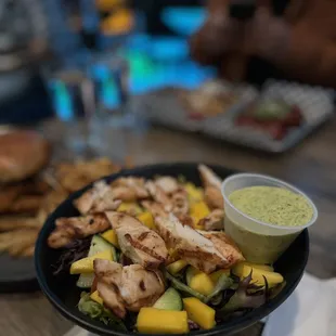 Mango Cilantro Salad with grilled chicken