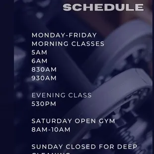 Class Schedule