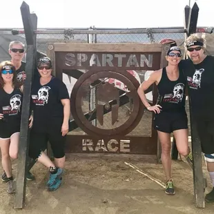 Some of our Spartans getting ready for a race.