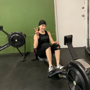 12 Concept 2 rowing machines!