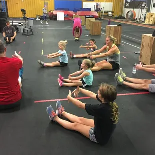 A Family who stretches together has more FUN together.