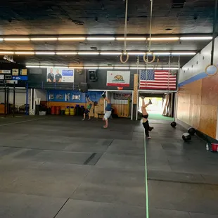 Learning skills. We use progressions to teach gymnastics like handstand walking.