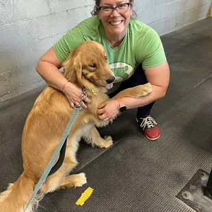 Nicest fellow CrossFitters! Our dog Jack hanging out with Jill!