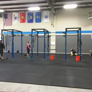 The racks. Solid setup and spacious to move around.