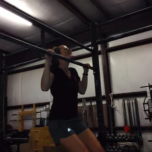 Her First unassisted pull up ever!  Can you pull up?  Come to CFR and get strong and fit this year.