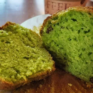 Pistachio walnut muffin.