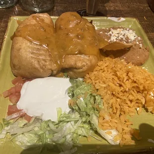Chimichanga platter