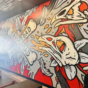  mural in a restaurant