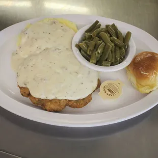 Doesn't get much better than a fresh country fried steak dinner.