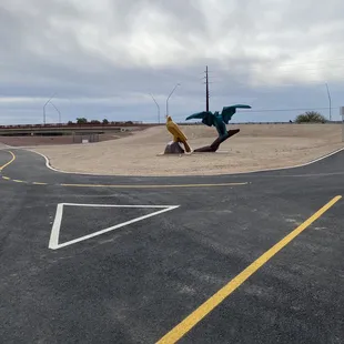 Art exhibit on the trail towards Ina Road