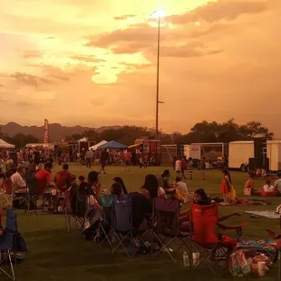 Sunset before the fireworks...
