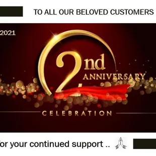 We successfully completed  2 years in Business, thanks for your continued support