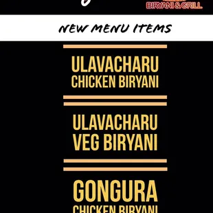 New Biryanis...Completely Native style &amp; Authentic