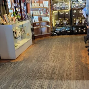 the inside of the store