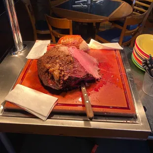 &quot;Wek of Beef&quot;.  Carved roast beef on a kimolewek bun.  Fantastic!