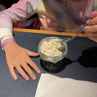 Madison try the vanilla ice cream.