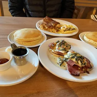 Yummy Egg Florentine Benedict and Country Sausage Frittata