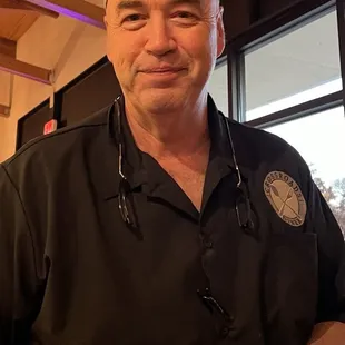 Chef Tom with Famous Sticky Bun