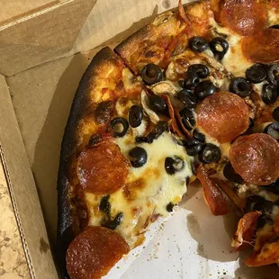 Burnt pizza