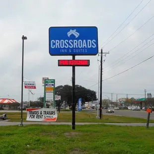 Hwy. view of location sign.