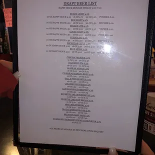 Beer List