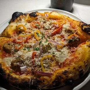 Sausage pepper pizza