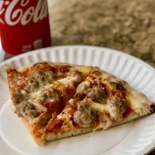 Cheese &amp; Sausage Pizza Slices