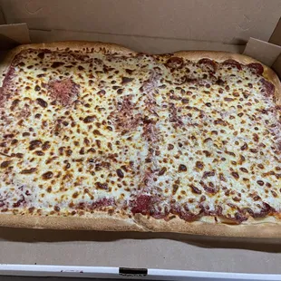 30 pieces of cheesy goodness. Our party pizza is as awesome as it is big!