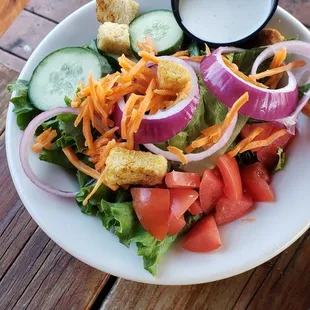 Side salad woth homemade ranch